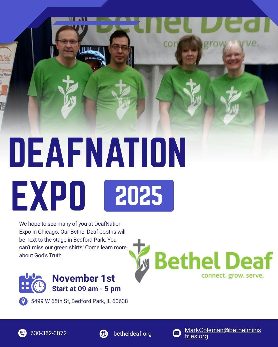 Bethel Deaf booth AT DeafNation Expo!