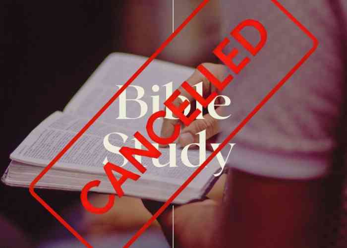 No Bible Study This Week